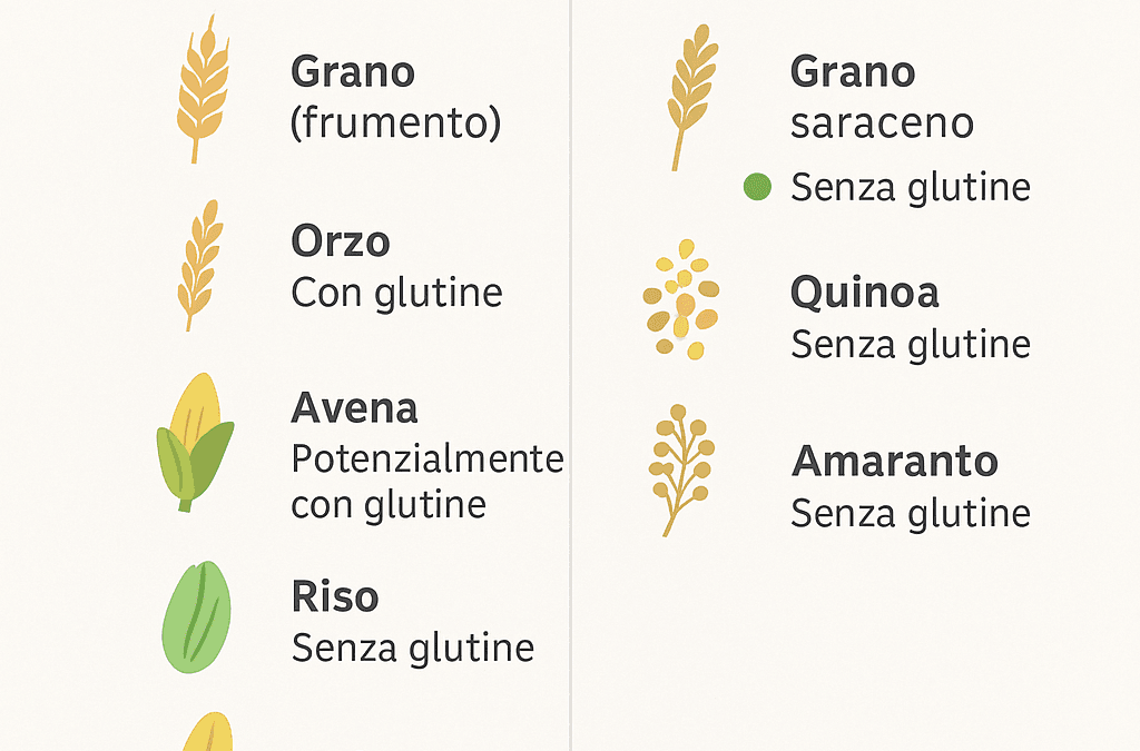 Inforgrafica su cereali e pseudocerali consulenza Reico Vital Systeme